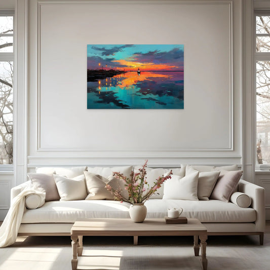 Tableau Coucher de Soleil sur l'Eau