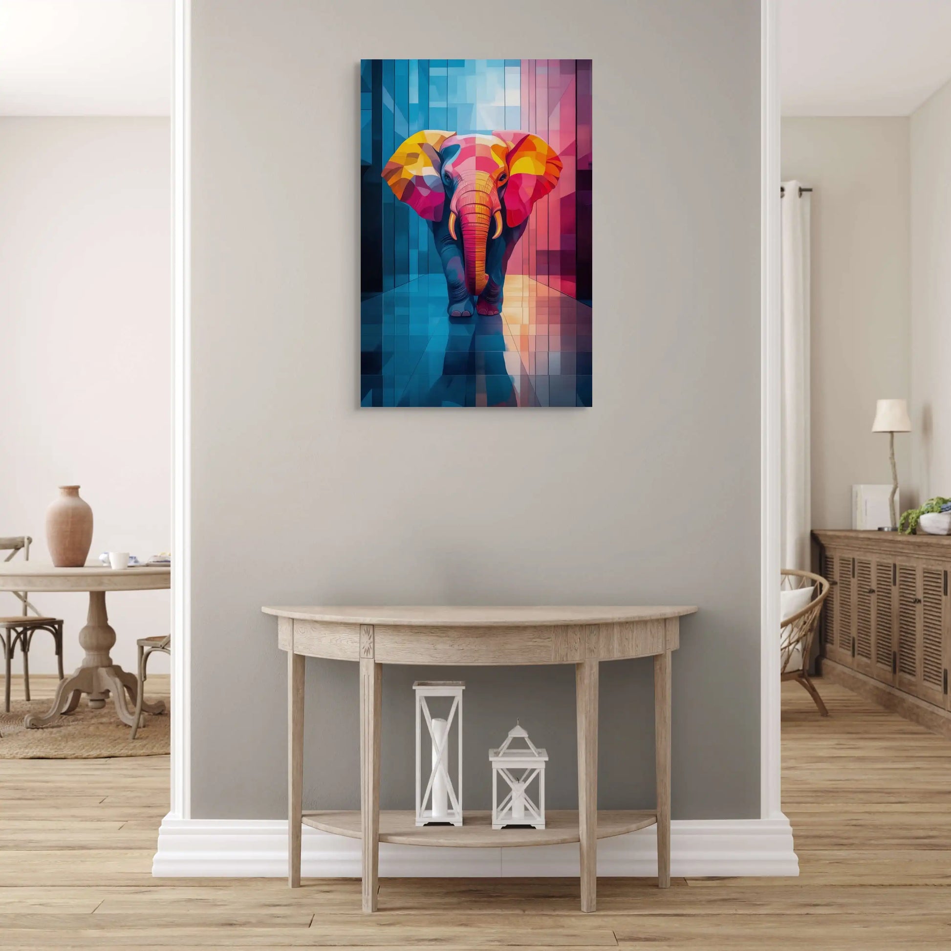 Peinture Éléphant Coloré Affiches, reproductions et œuvres graphiques Art Virtuoso