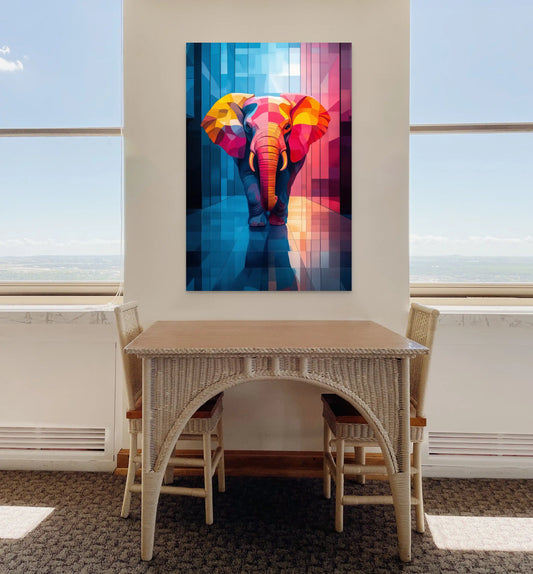 Peinture Éléphant Coloré Affiches, reproductions et œuvres graphiques Art Virtuoso