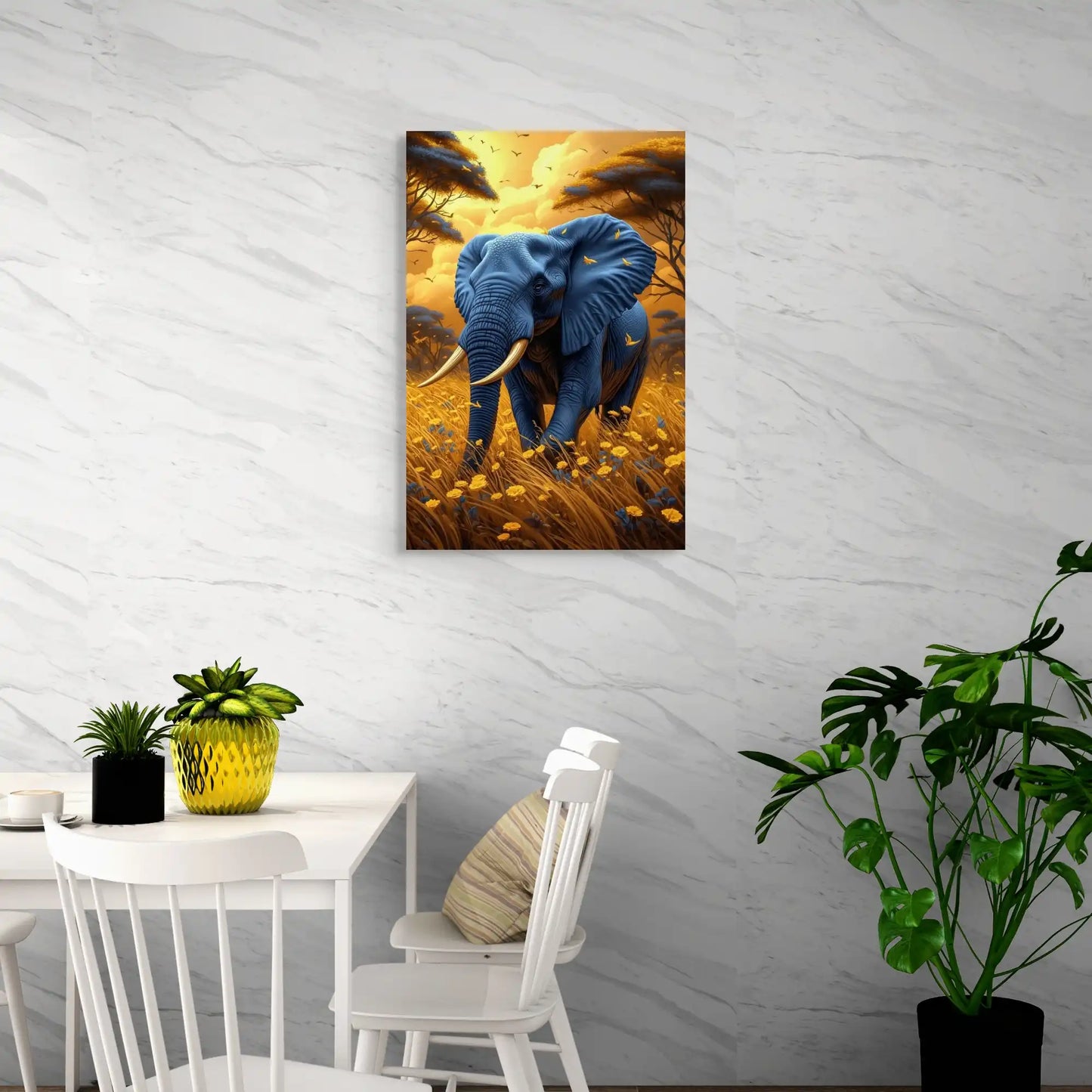 Peinture Éléphant Moderne Sauvage Affiches, reproductions et œuvres graphiques Art Virtuoso