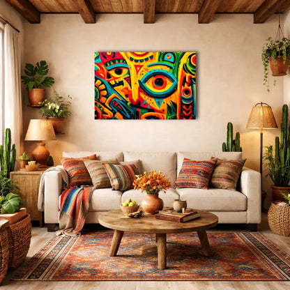 Mexikanische Street Art – Uralte Symbole – Wandbild