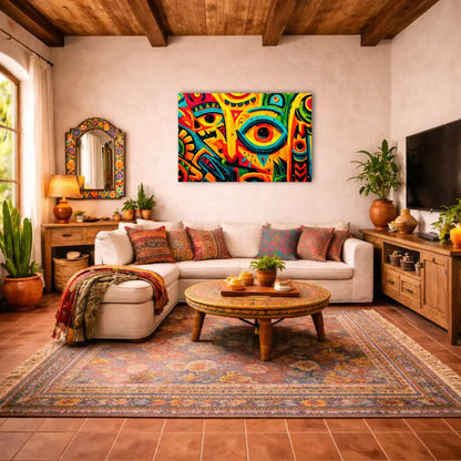 Mexikanische Street Art – Uralte Symbole – Wandbild