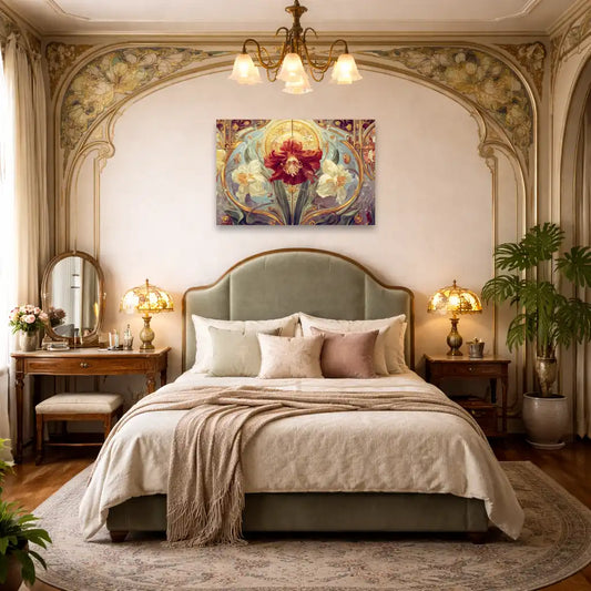 Peinture Orchidée - Tableau Art Nouveau