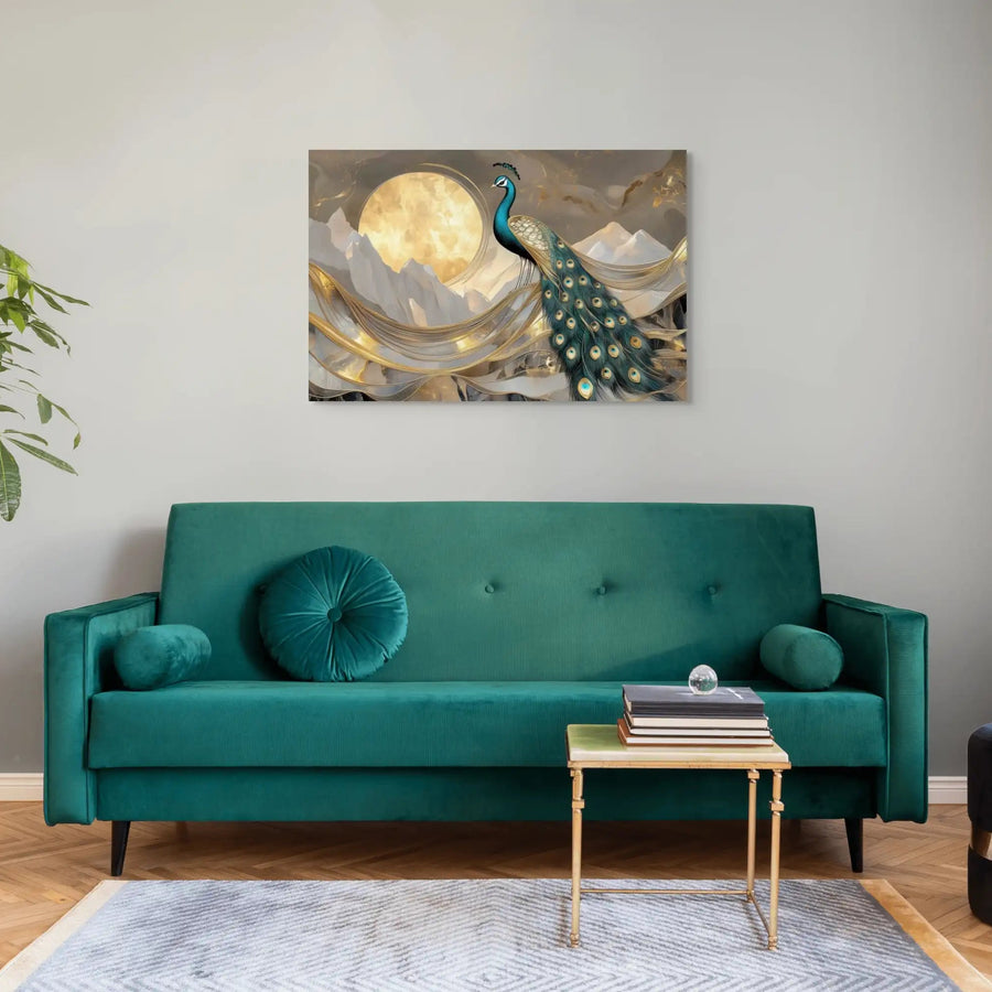 Peinture Style Art Deco - Danse du Paon