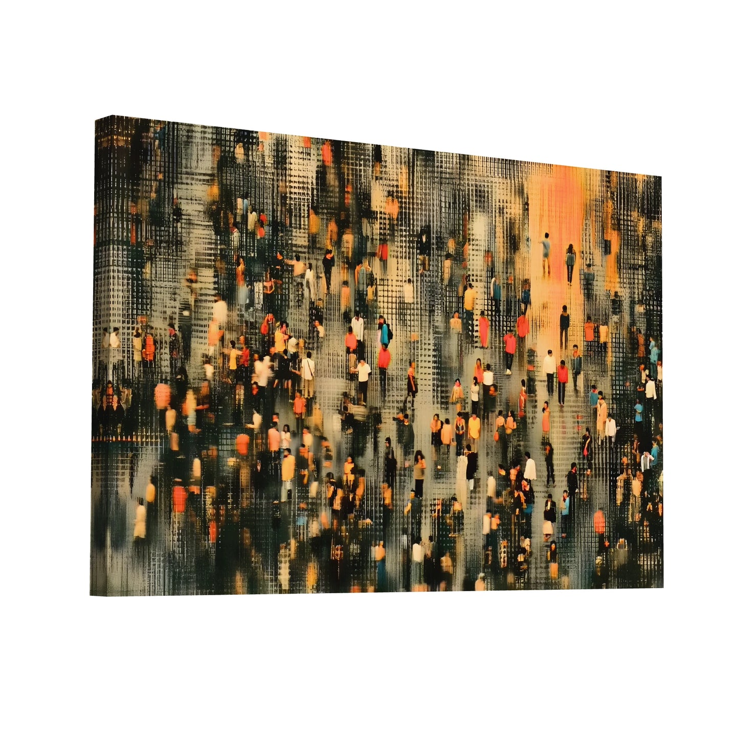Product Hero 3D WebP Tableau Photo Abstraite - La Foule - Art Virtuoso