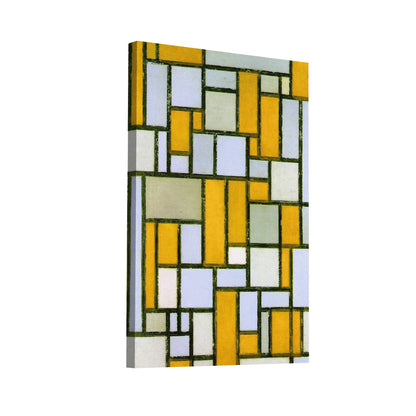 Product Hero 3D WebP Piet Mondrian - Composition en gris et marron clair - Art Virtuoso