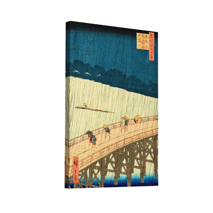 Product Hero 3D WebP Tableau Ando Hiroshige - Pluie d orage sur le pont Ohashi a Atake - Art Virtuoso