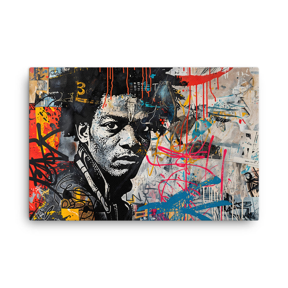 Tableau Pop Art Graffiti - Hommage à Basquiat  Art Virtuoso XL