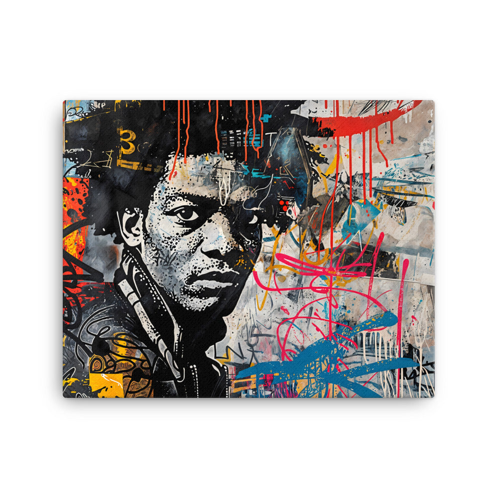Tableau Pop Art Graffiti - Hommage à Basquiat  Art Virtuoso M