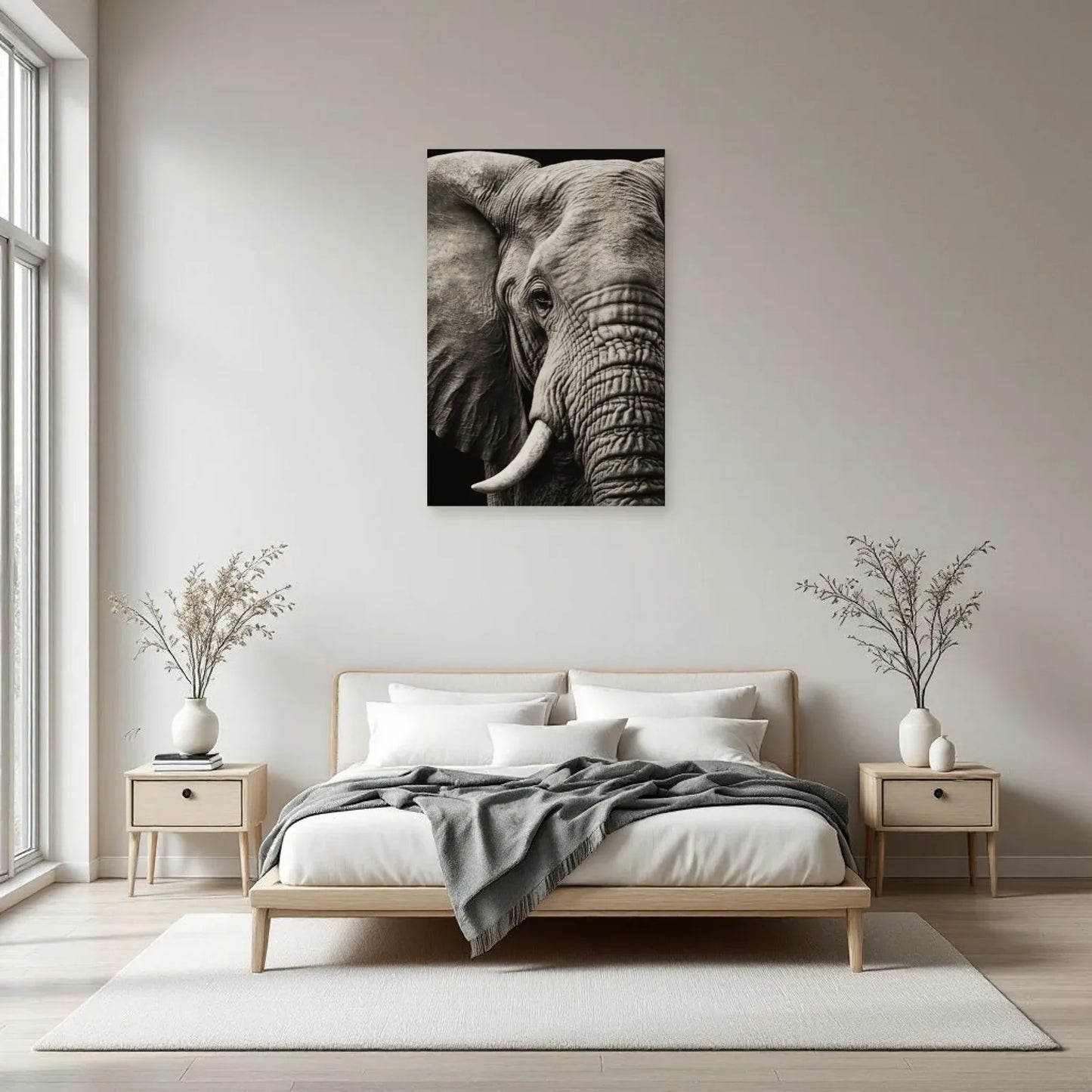 Portrait Éléphant Macro dans une chambre - Art Virtuoso