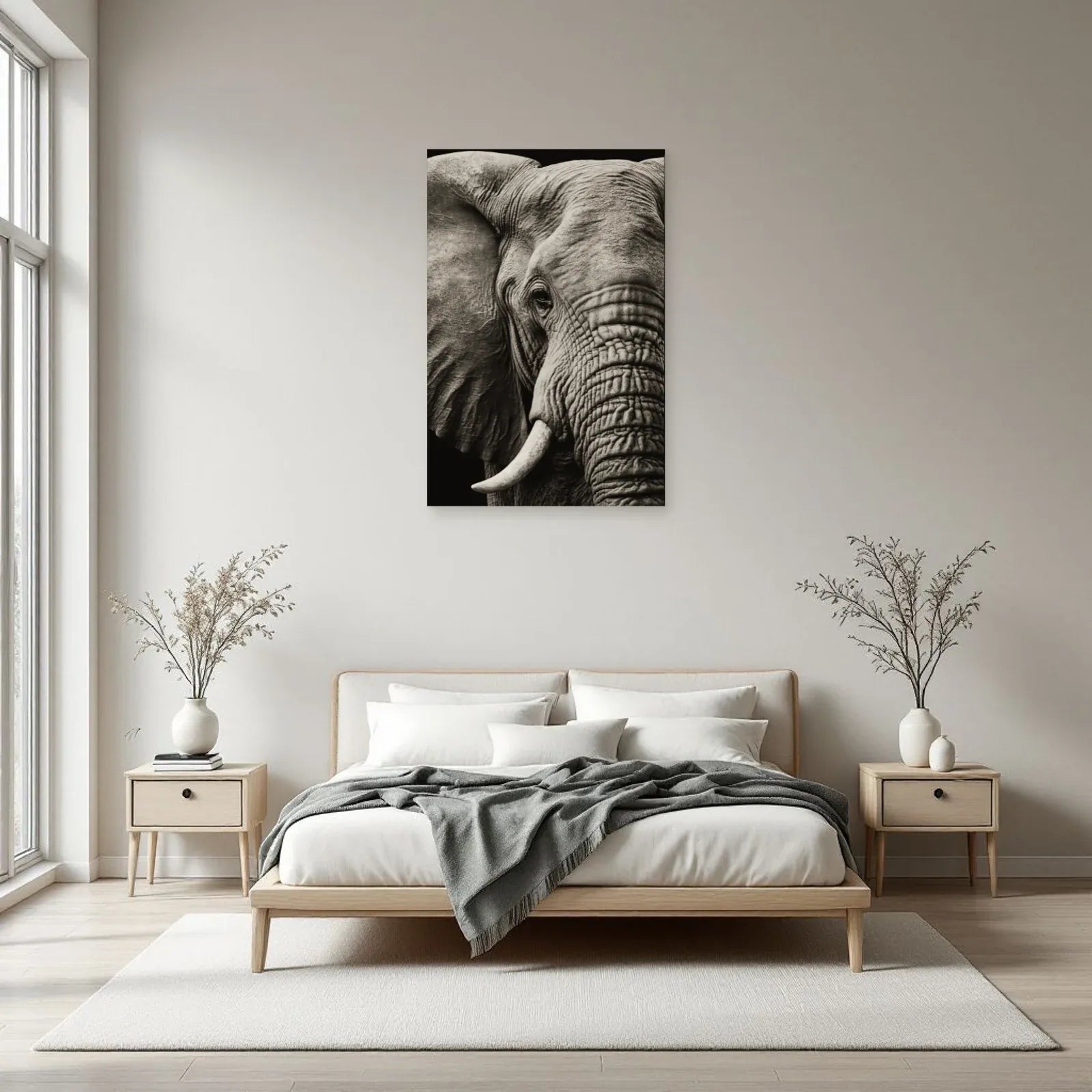 Portrait Éléphant Macro dans une chambre - Art Virtuoso