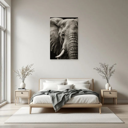 Portrait Éléphant Macro dans une chambre - Art Virtuoso