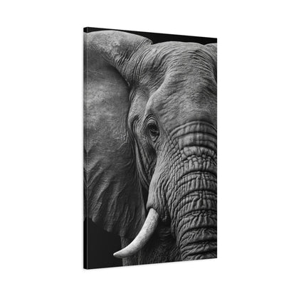 Portrait Éléphant Macro - toile 3D avec bords imprimés - Art Virtuoso