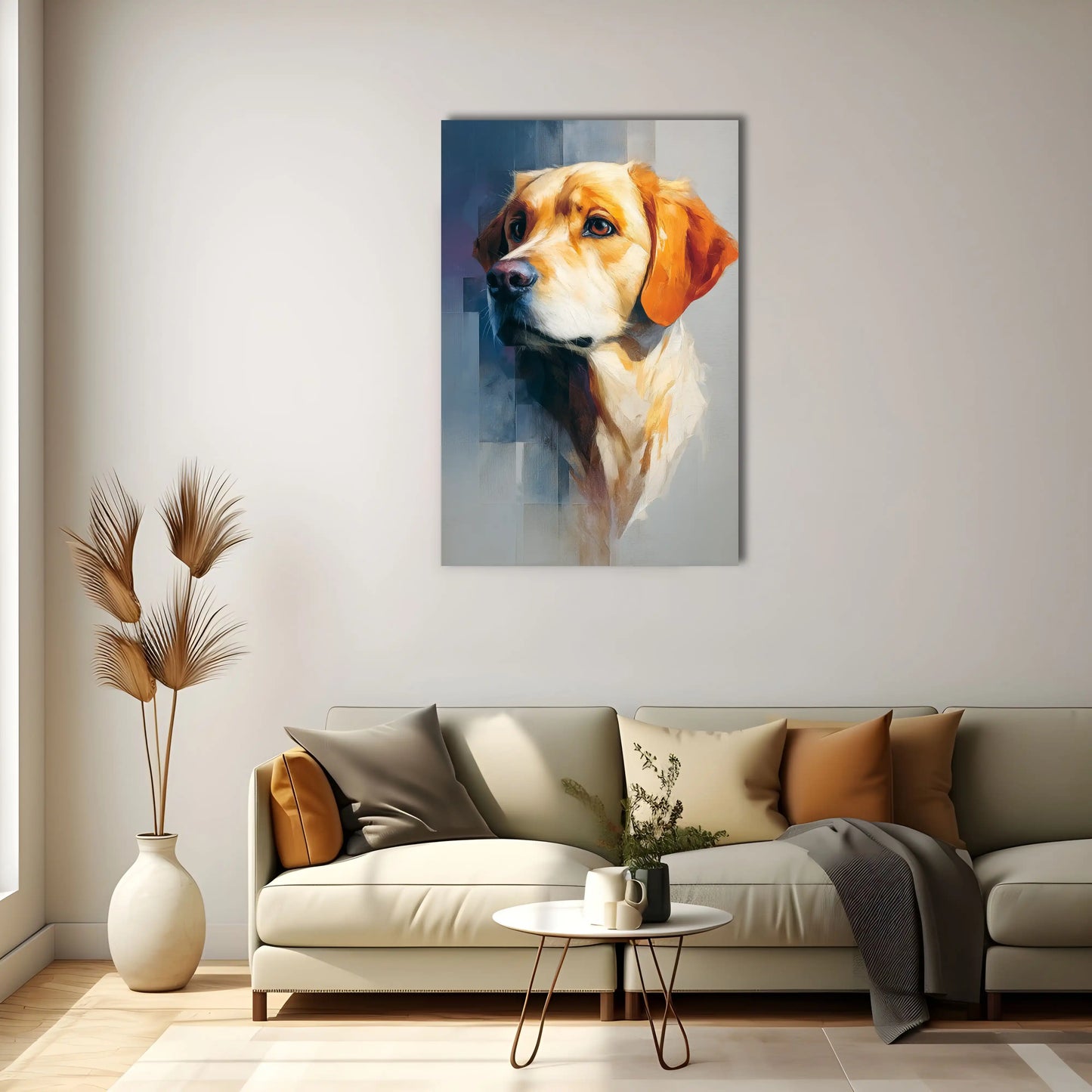 Tableau Chien Pastel : Fidèle Compagnon