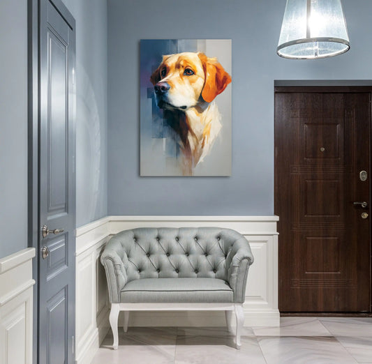 Tableau Chien Pastel : Fidèle Compagnon