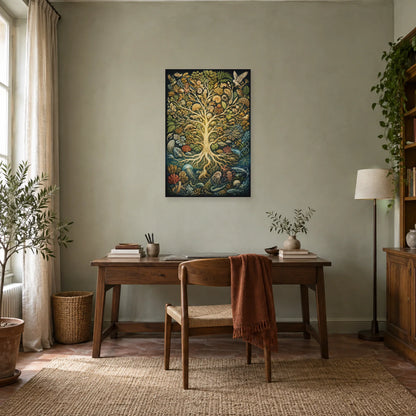 Affiche Arbre du vivant – Ramifications dans un bureau - Art Virtuoso