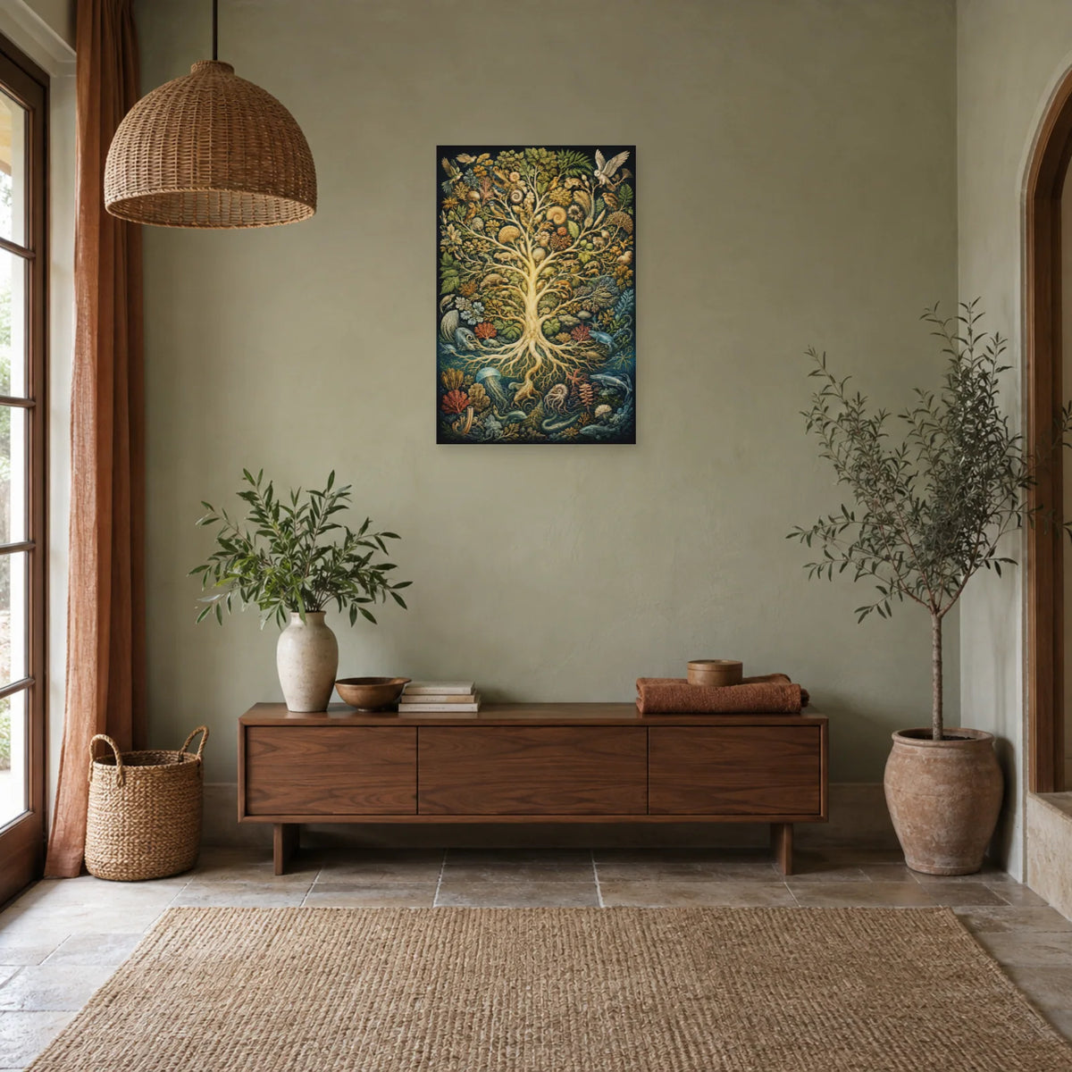 Affiche Arbre du vivant – Ramifications dans une entrée ou un couloir - Art Virtuoso