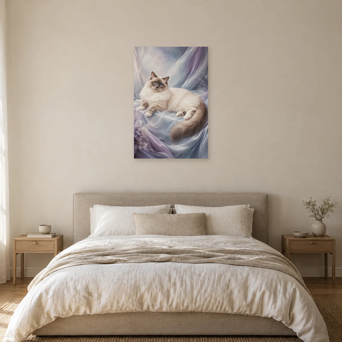 Affiche Chat Ragdoll – Drapés de brume dans une chambre - Art Virtuoso