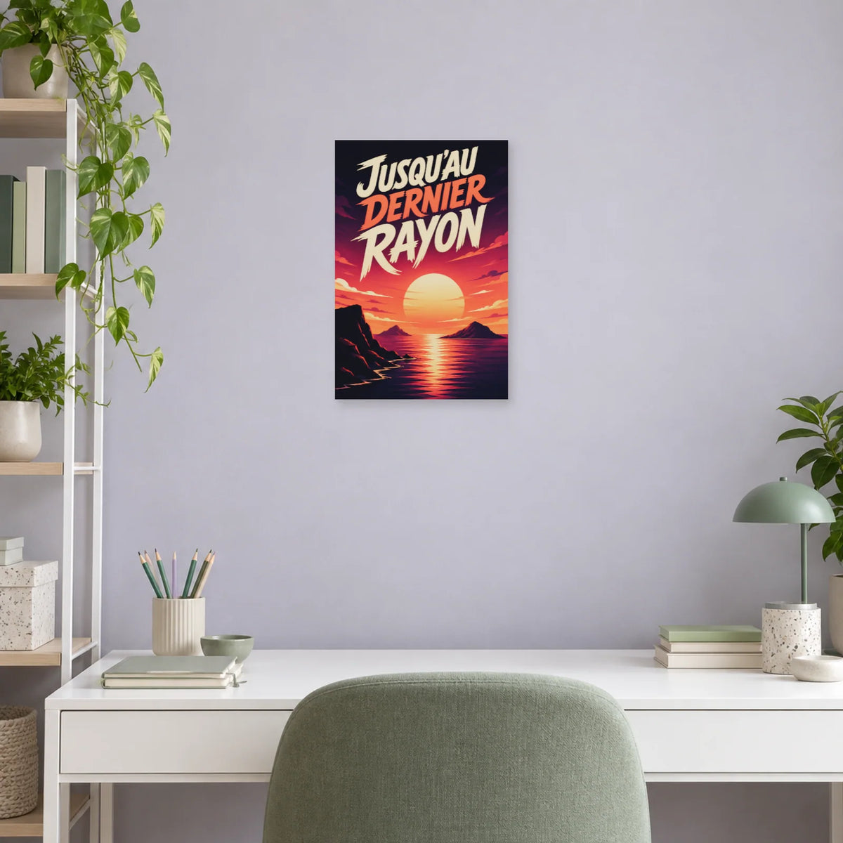 Affiche coucher de soleil – Jusqu’au dernier rayon dans un bureau - Art Virtuoso