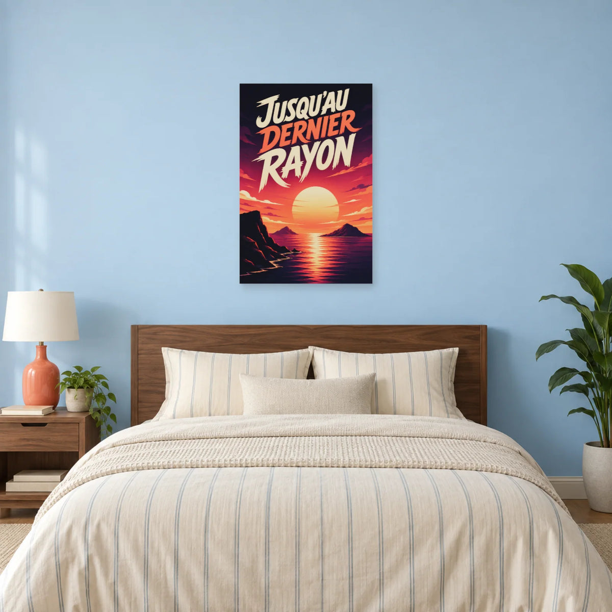 Affiche coucher de soleil – Jusqu’au dernier rayon dans une chambre - Art Virtuoso