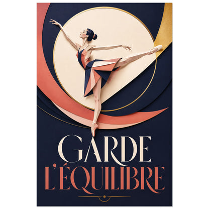 Poster de danse classique avec Garde l’équilibre, format 60 × 90 cm
