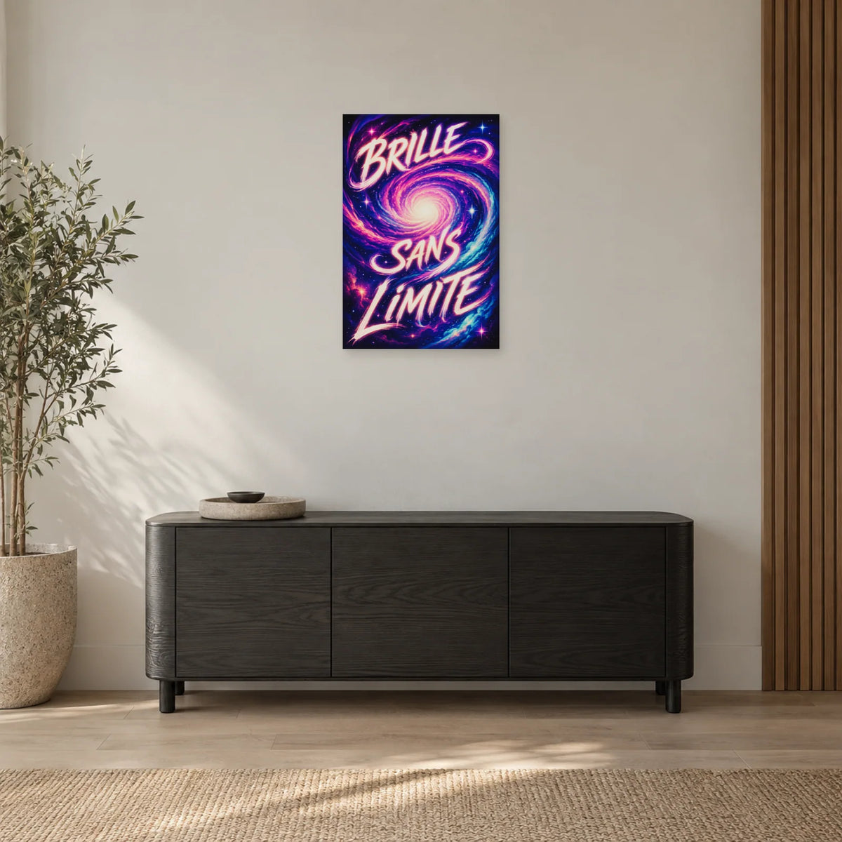 Affiche galaxie – Brille sans limite dans une entrée ou un couloir - Art Virtuoso