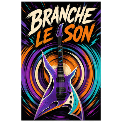Poster guitare avec Branche le son, format 60 × 90 cm
