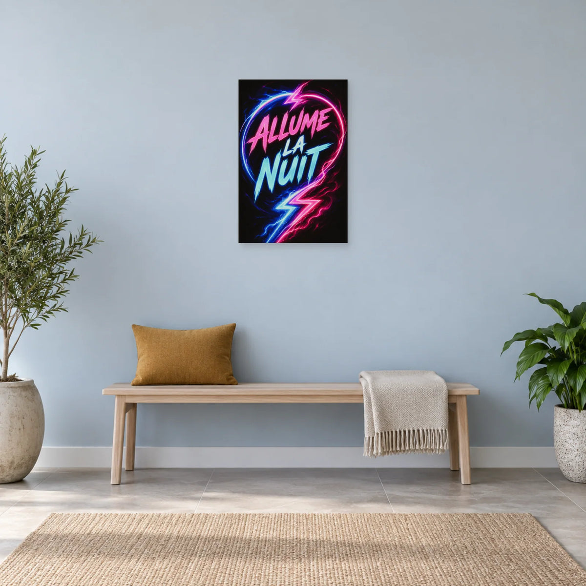 Affiche néon – Allume la nuit dans une entrée ou un couloir - Art Virtuoso