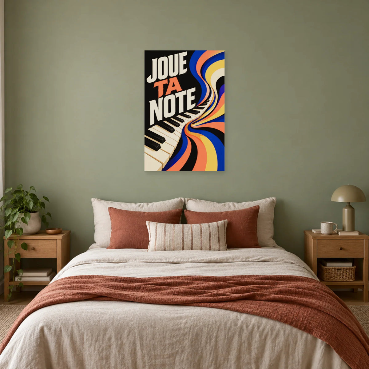 Affiche piano – Joue ta note dans une chambre - Art Virtuoso