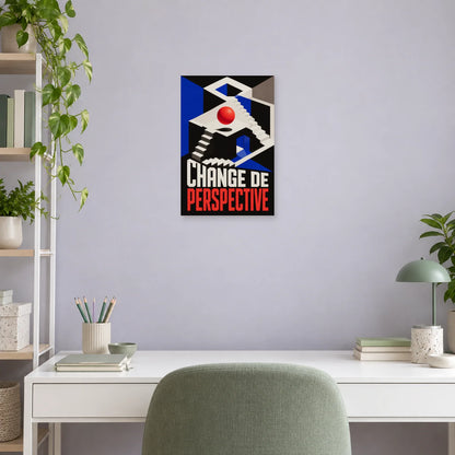 Affiche trompe-l’œil – Change de perspective dans un bureau - Art Virtuoso