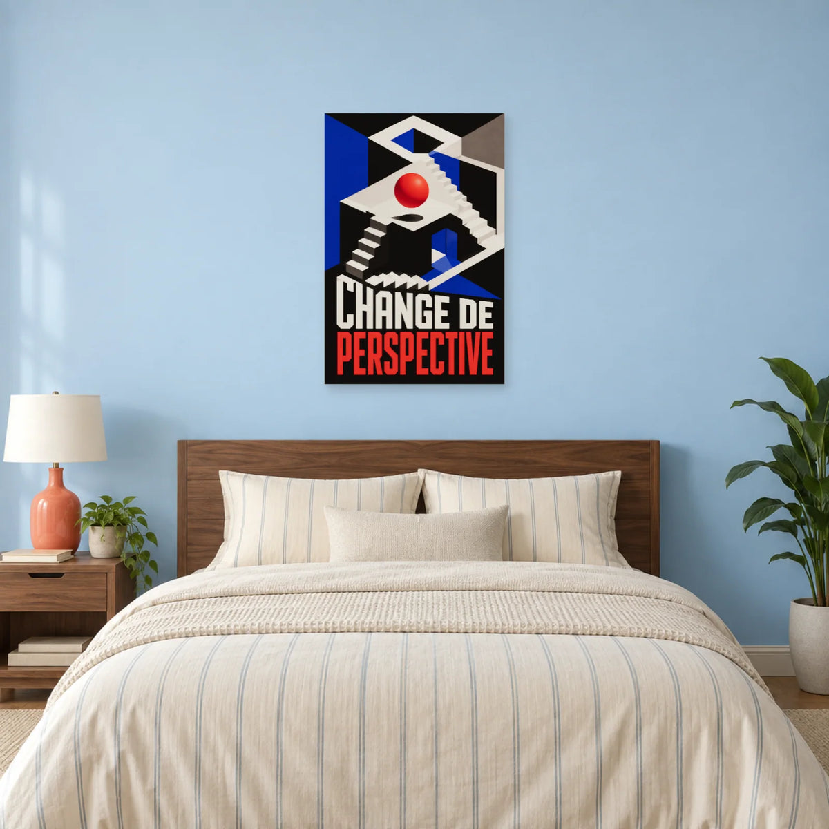 Affiche trompe-l’œil – Change de perspective dans une chambre - Art Virtuoso
