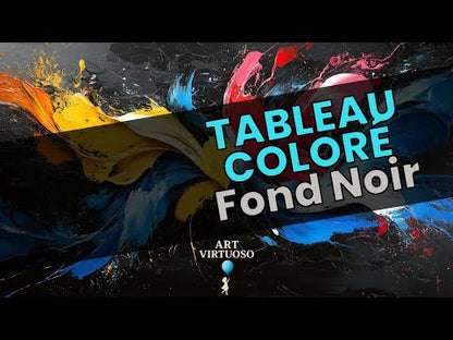Tableau Coloré Sur Fond Noir