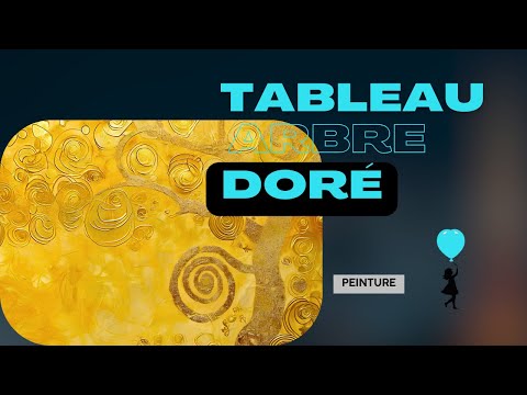 Tableau Arbre - Peinture Abstraite Dorée Art Virtuoso