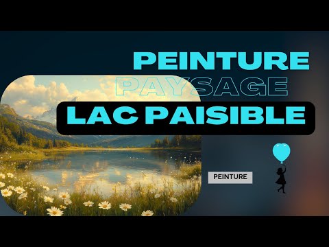 Peinture Paysage - Lac Paisible Affiches, reproductions et œuvres graphiques Art Virtuoso