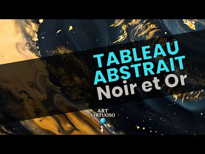 Tableau Abstrait Noir et Or