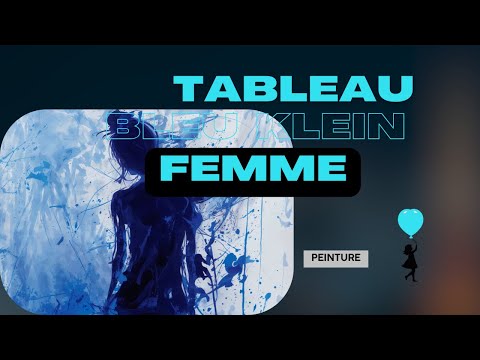 Tableau Bleu Klein Femme - Essence d'Azur Art Virtuoso