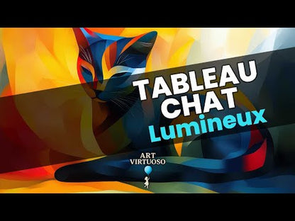 Peinture Chat Multicolore Lumineux