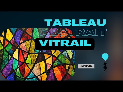 Tableau Abstrait - Vitrail Contemporain Affiches, reproductions et œuvres graphiques Art Virtuoso
