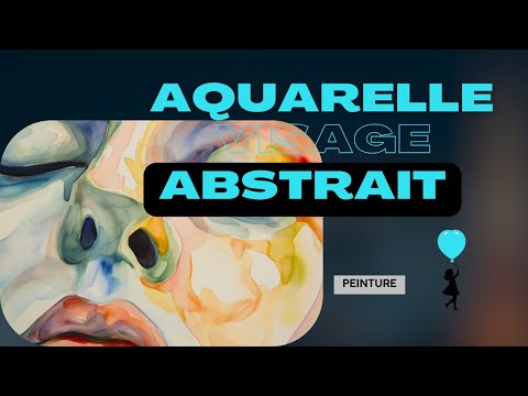 Aquarelle Visage Abstrait - Expression Lyrique sur Toile Art Virtuoso