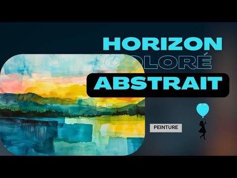 Aquarelle Abstraite Paysage - Horizon Ensoleillé Art Virtuoso