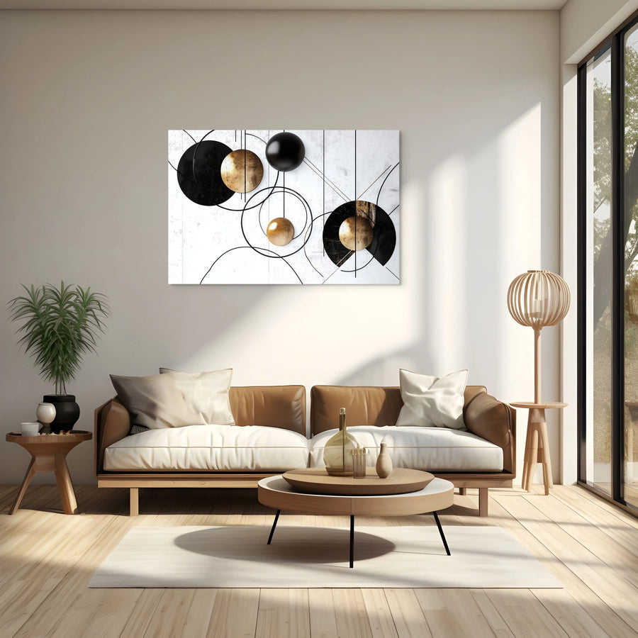 Chic Industrial Living Room Canvas - A Touch of Modernity