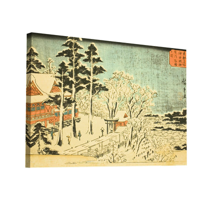Product Hero 3D WebP Tableau Hiroshige - Sanctuaire Kanda Myojin sous la neige - Art Virtuoso