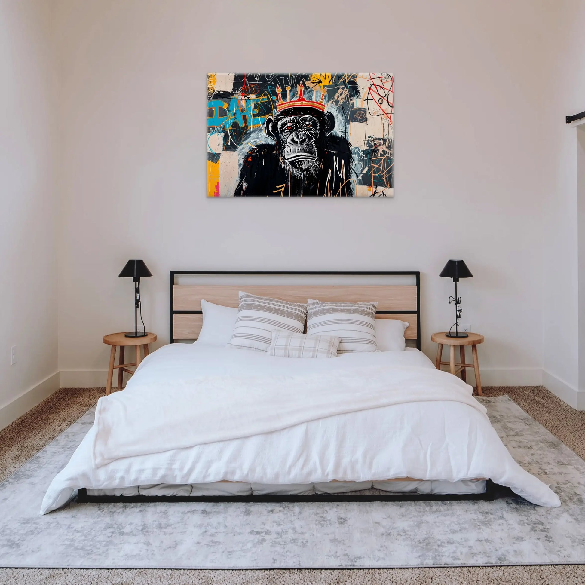 Tableau Singe Street Art - Style Basquiat  Art Virtuoso   