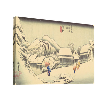 Product Hero 3D WebP Tableau Utagawa Hiroshige - Soir de neige à Kanbara - Art Virtuoso