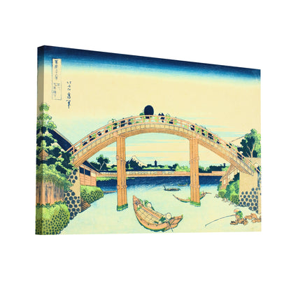 Product Hero 3D WebP Tableau Hokusai - Sous le pont Mannen a Fukagawa - Art Virtuoso