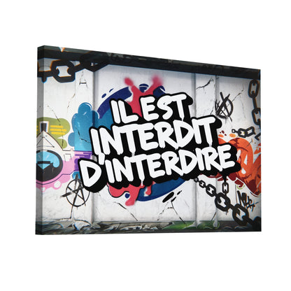 Product Hero 3D WebP Peinture Street Art Graffiti - Il Est Interdit d'Interdire - Art Virtuoso