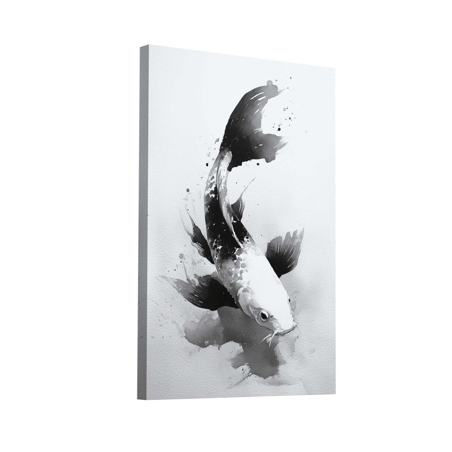 Product Hero 3D WebP Sumi e Carpe Koi – Mouvement fluide et persévérance symbolique - Art Virtuoso