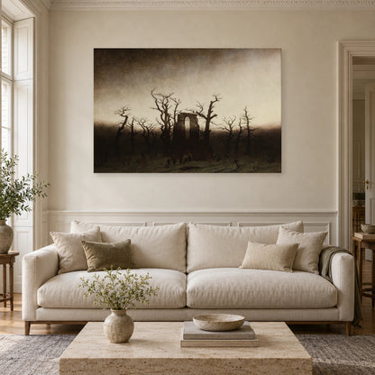 Tableau L’Abbaye dans une forêt de chênes de Friedrich dans un salon - Art Virtuoso