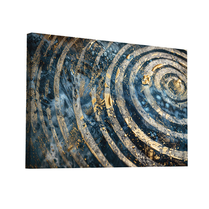 Product Hero 3D WebP Tableau Abstrait Avec Des Cercles Dorés - Art Virtuoso