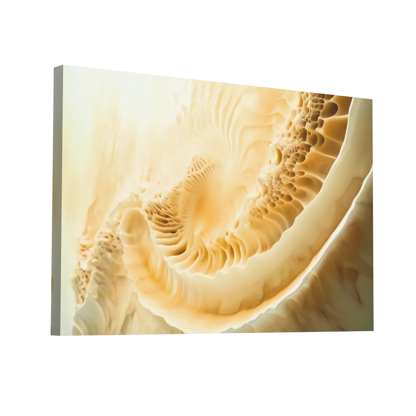 Product Hero 3D WebP Tableau Abstrait Beige Contemporain - Art Virtuoso